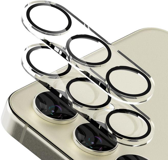 구스페리 빛번짐 차단 블랙써클 풀커버 카메라 강화유리 2p 세트, 1세트