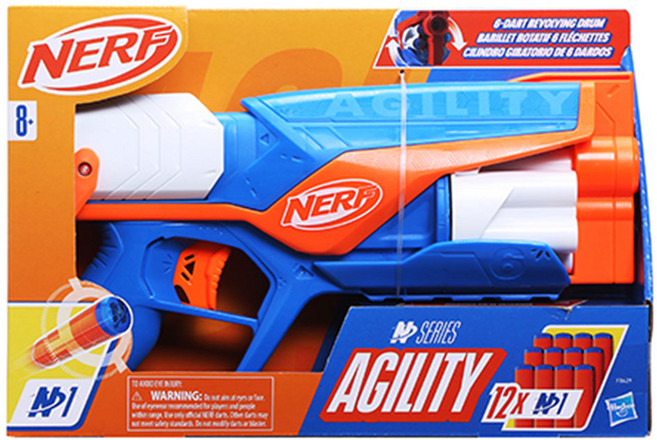 너프 엔시리즈 어질리티 장난감총, 혼합색상, 1개