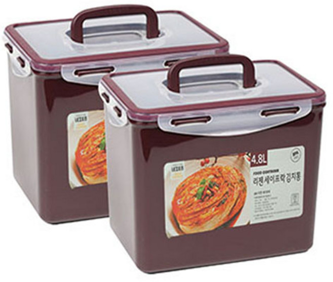 네츄럴 김치통 2.2L, 2개, 단품