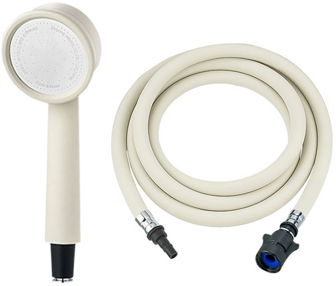 닥터워터 국내 제조 원터치 디자인 샤워헤드 + 샤워호스 세트 1.5M, 1개, 크림아이보리