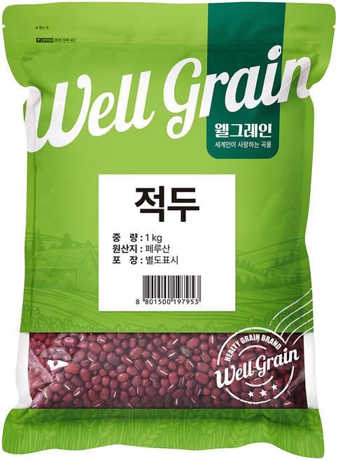 두보식품 웰그레인 적두, 1kg, 1개