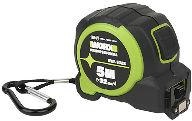 WORX 양면 오토락 줄자 5m x 32mm WAT-532B, 1개