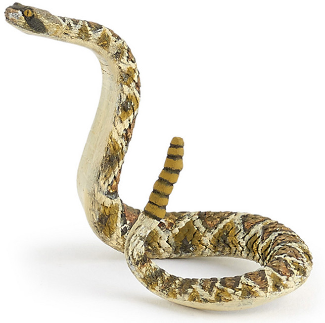 파포 야생 동물 방울뱀 모형 피규어, 1개