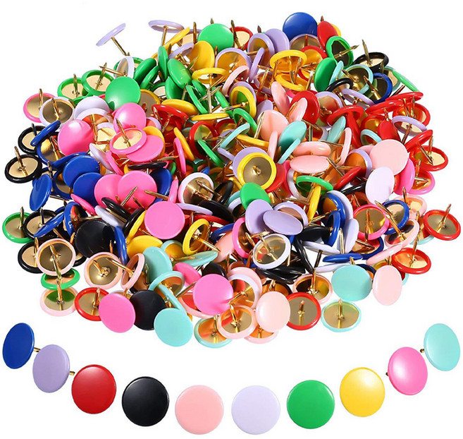 코히모 다용도 원형 압정 컬러핀 10종 x 30p 세트 4W430, 1세트, 300개입