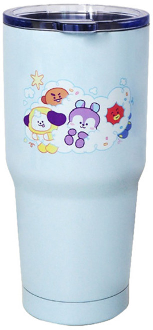 BT21 Minini不鏽鋼保溫杯, 580ml, 藍色, 1個