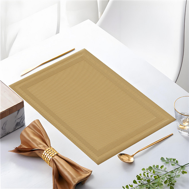 반디돌 깨끗한 테이블매트, 더블 프레임 골드2, 1개, 28 x 40 cm