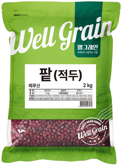 두보식품 웰그레인 적두 팥, 2kg, 1개
