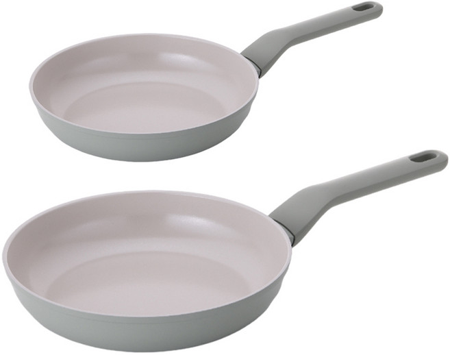 라체나 인덕션 세라믹 코팅 후라이팬 2종 세트, 민트, 1세트, 후라이팬 20cm + 후라이팬 24cm