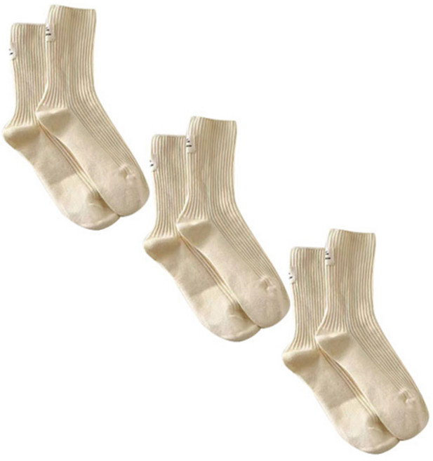 소니오 여성용 라벨링 코지 패션 양말 3켤레 세트