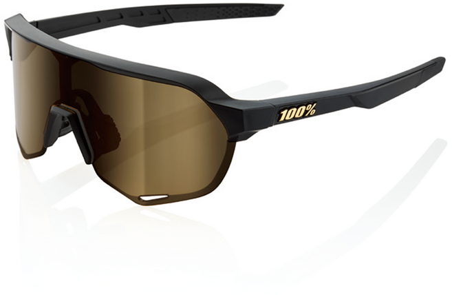 100퍼센트 S2 소프트 골드 미러 고글, Matte Black, 1개