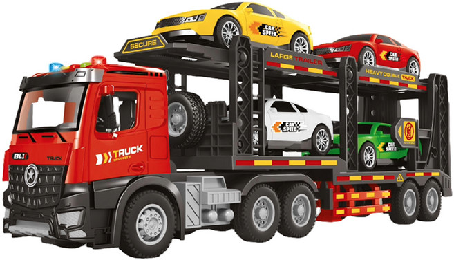 키즈팡팡 파워카 캐리어 장난감 세트, 혼합색상, 1세트