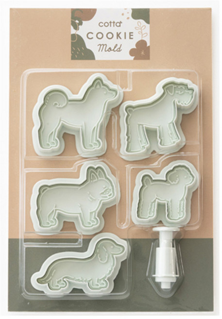 cotta 아기자기 강아지 쿠키틀 5종 세트 MP541, 1세트