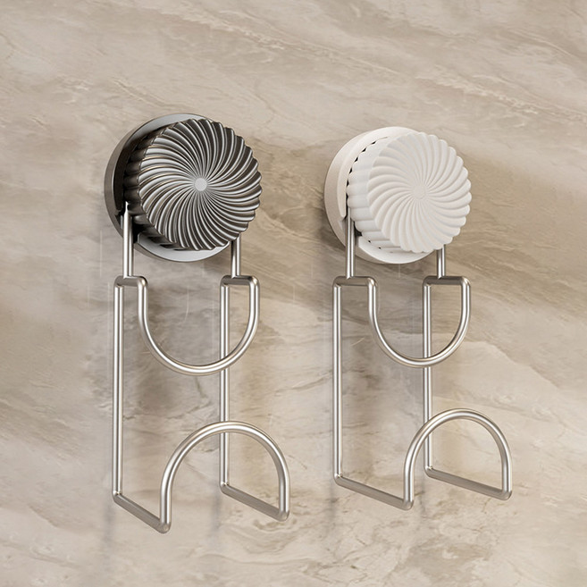 모나코올리브 돌려돌려 이중흡착 대야걸이 2종 세트, 화이트, 블랙, 1세트