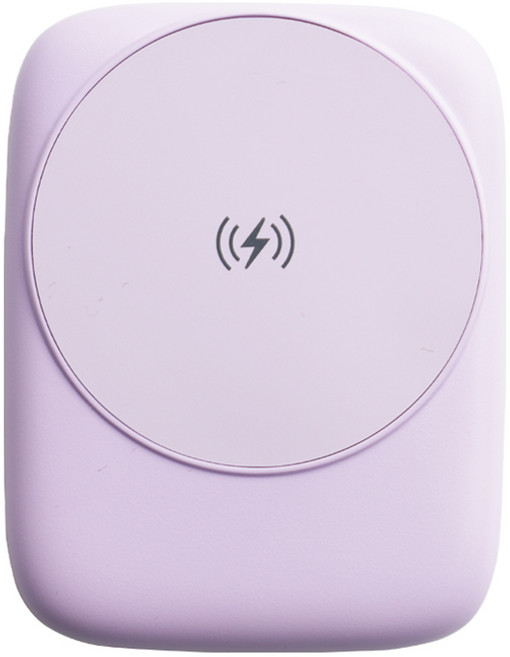 아라리 페블 초미니 마그네틱 보조배터리 4950mAh, MINI PD6GAN, 라벤더