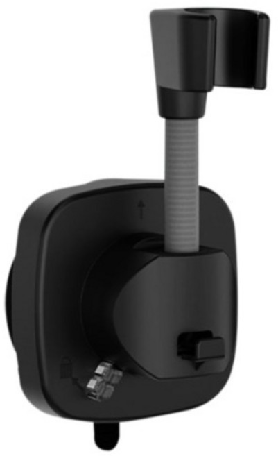 더자카 강력흡착 자바라 샤워기 홀더, 블랙