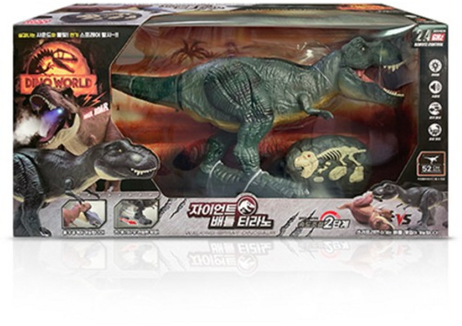 유원 자이언트 배틀 티라노 RC 완구, 그린, 1개