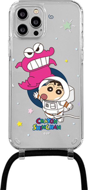 코쿼드 짱구 초코비 공룡 목걸이 스트랩 휴대폰 케이스