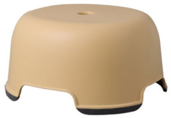 더자카 라운드 사각 넓은 미끄럼 방지 욕실의자, 옐로