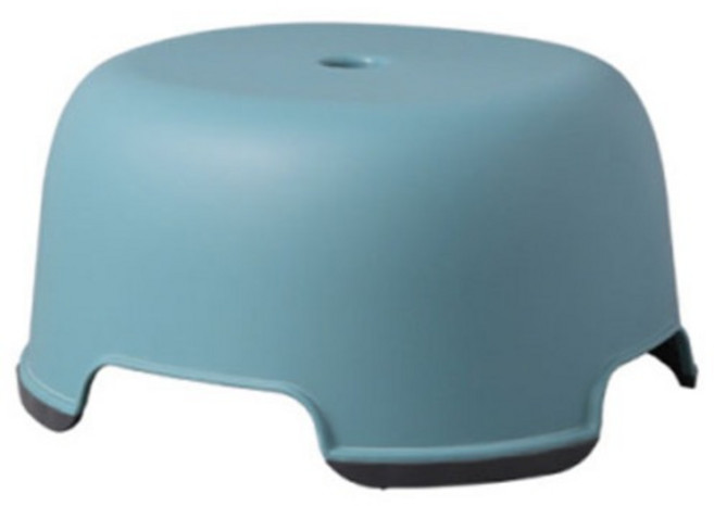 더자카 라운드 사각 넓은 미끄럼 방지 욕실의자, 블루