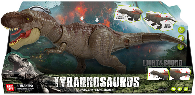 씽크토이 다이노파크 액션 티라노사우루스 장난감, 혼합색상, 1개