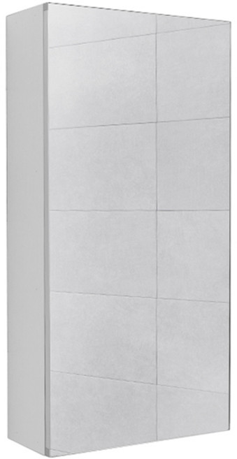 누드 1도어 욕실 거울 수납장, 화이트, 1개