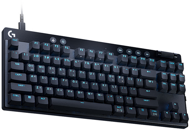 로지텍 PRO X TKL RAPID 래피드 트리거 유선 텐키리스 게이밍 키보드, 블랙, 920-013238, 제조사축
