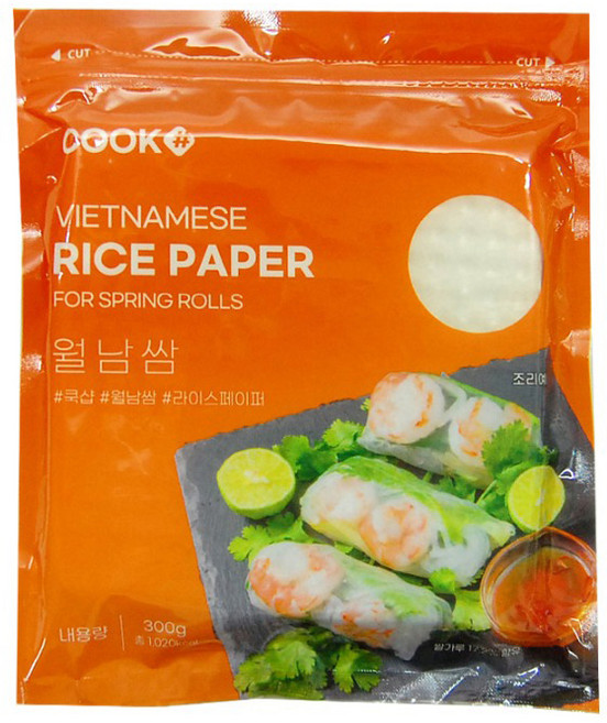 쿡샵 월남쌈 라이스페이퍼 사각, 300g, 1개