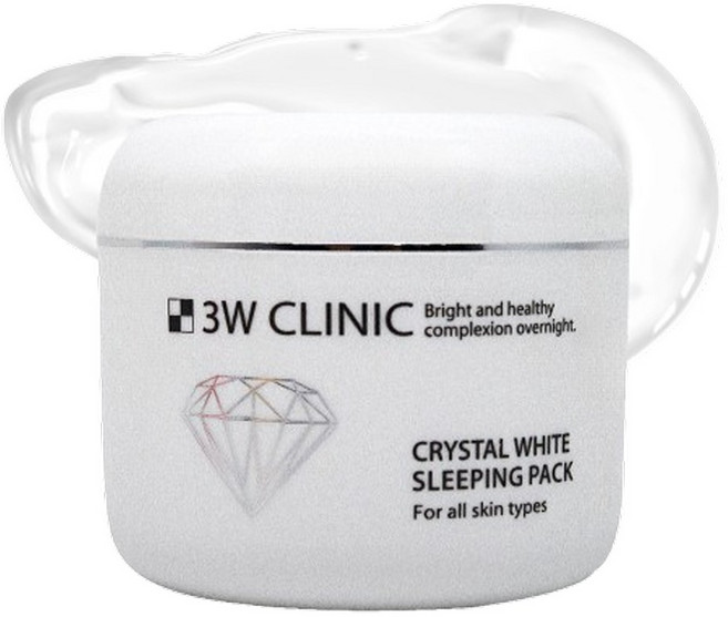 3W클리닉 크리스탈 화이트 슬리핑팩, 1개, 100ml