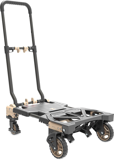 코드리빙 접이식 2way 핸드카트 CODE-FD-2-B120KPT, 블랙, 1개