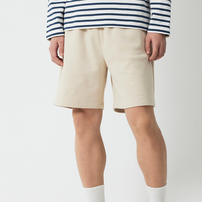 JAJU(자주) 남성용 스웨트 하프 면 팬츠