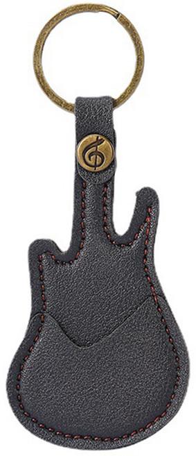 탑피아 고급 피크 홀더 기타 모양 블랙, 1개