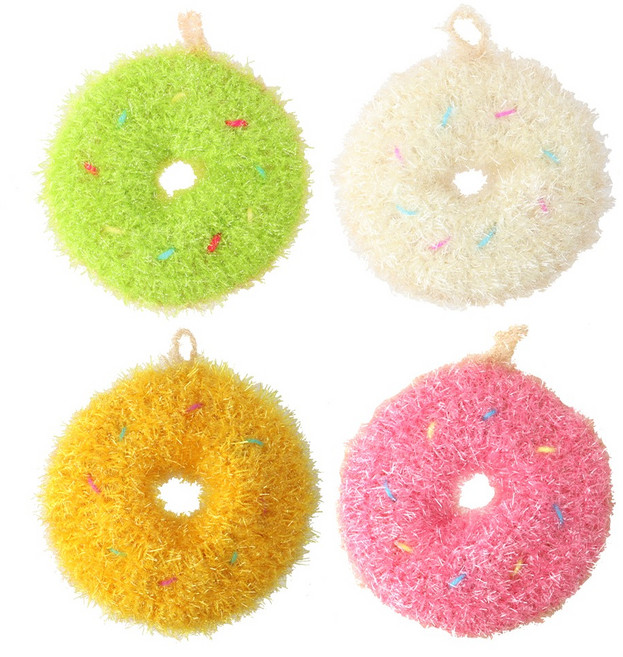 코코윌 코코 도넛 수세미, 4개입, 1개