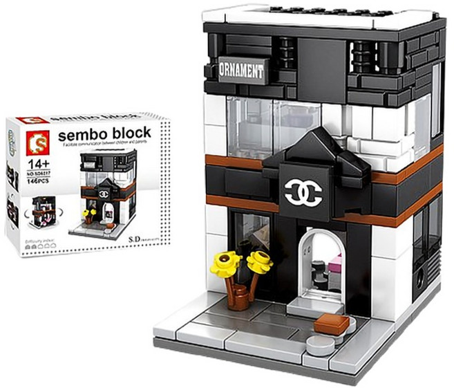 셈보블럭 이루모아 건물 레고 블록 타입1, 혼합색상, 1개