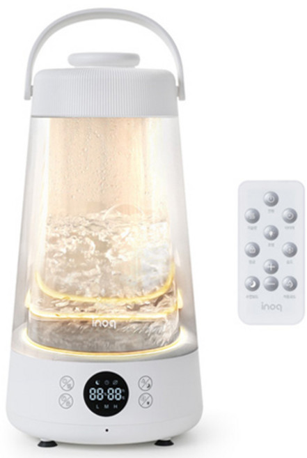 이노크아든 유리 스텐 스팀 리모컨형 가열식 가습기, MF-25W, 단색