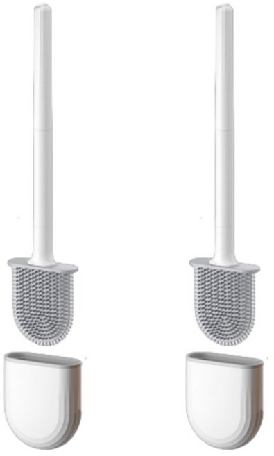 오코로 화장실 핸디형 변기 청소기, 화이트, 2개