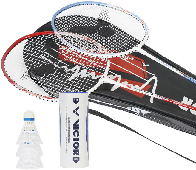 빅터 THRUSTER K 배드민턴 라켓 TK-8110AL 2p + 셔틀콕3p + 커버케이스 세트, 1세트