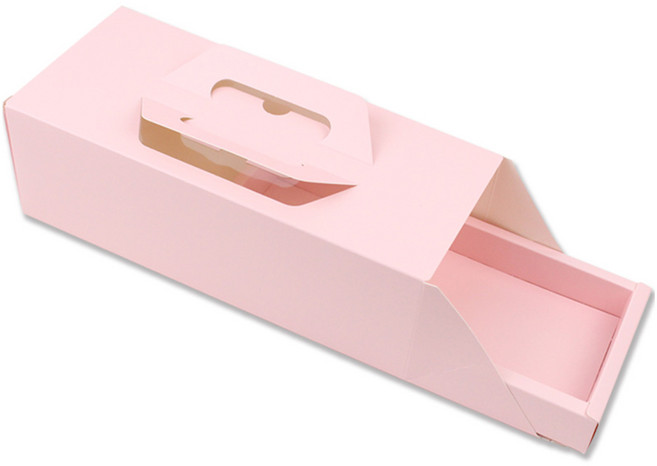 아이엔피 YA 손잡이 롤케이크 상자 + 받침 세트 27 x 12 x 9 cm, 핑크, 3세트
