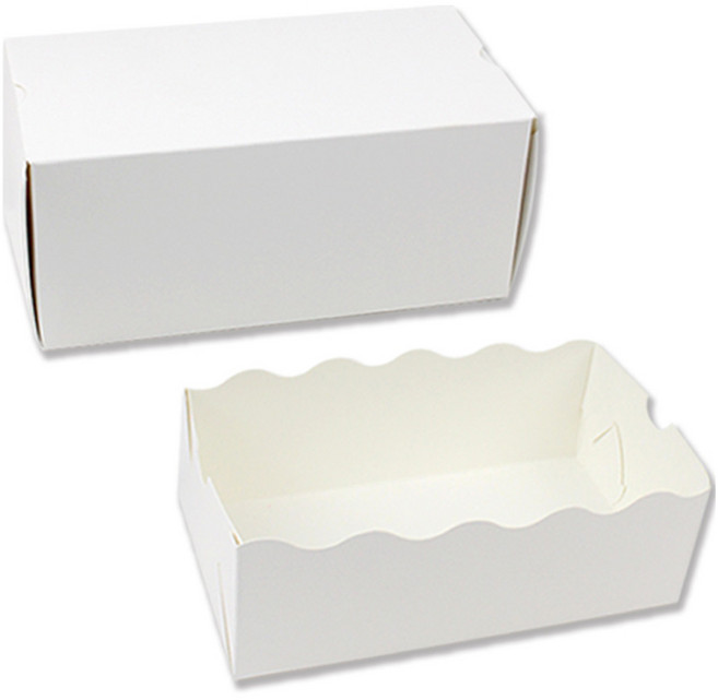 아이엔피 YA 무지 롤케이크 상자 + 받침 세트 20 x 11 x 9 cm, 화이트, 4세트