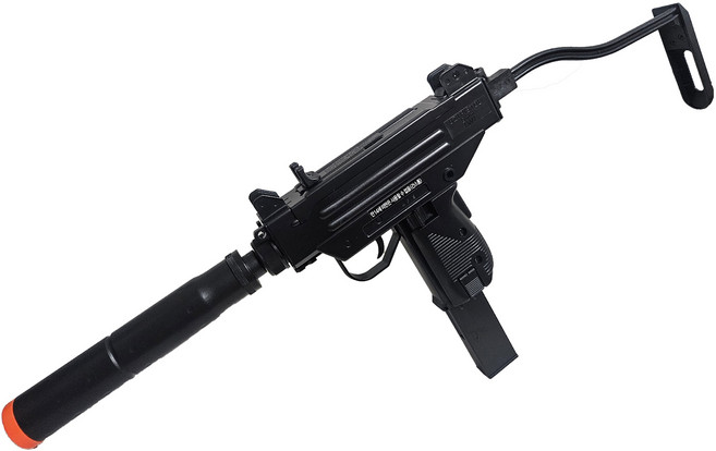 건스톰 우지 UZI 소음기형 비비탄총 에어코킹건, 1개