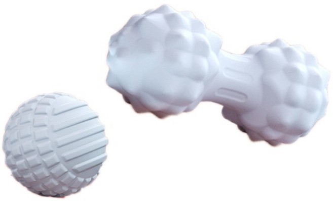 코히모 다용도 피넛형 마사지 롤러 땅콩 듀얼 지압볼 + 싱클볼 6cm 세트 4W357, 블루, 1세트