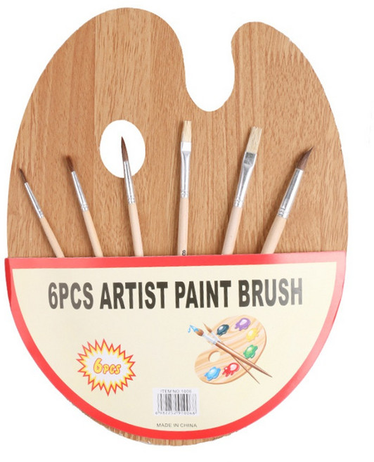 탑피아 심플 붓 6종 + 파레트 세트 TPYE1, 1세트