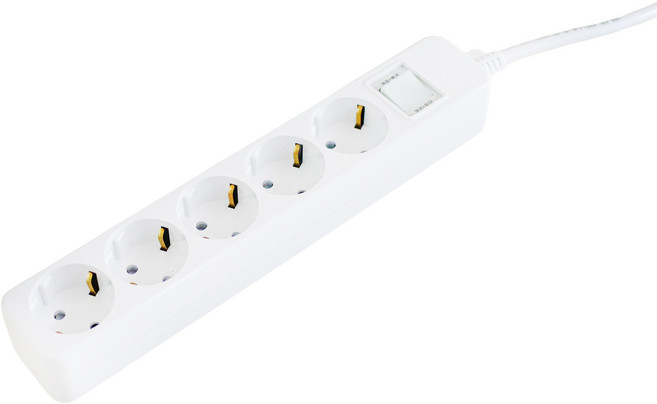 大山電子 一般省電型5孔16A延長線, 10m, 白色, 1個