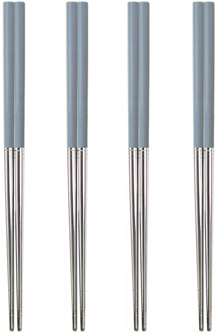 제이알 잡기편한 진공 젓가락, 그레이, 단품, 4개