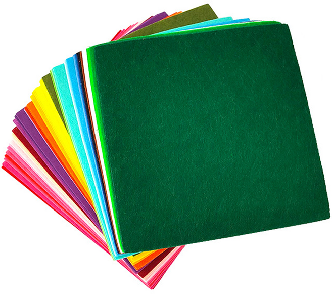 코히모 칼라 펠트지 비접착식 40색 세트 4W425, 랜덤발송, 1세트