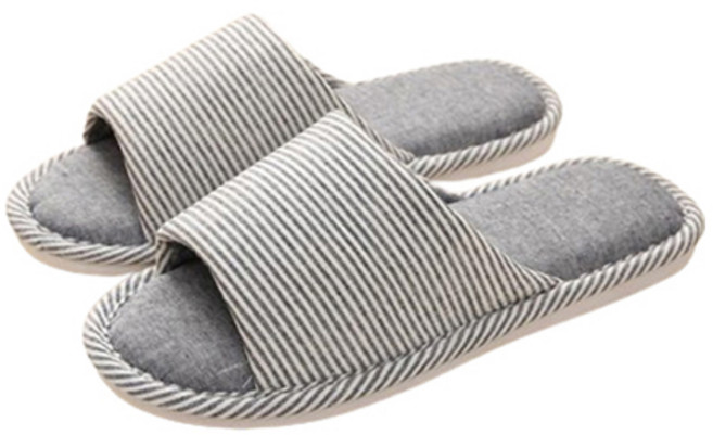 아리코 스트라이프 거실화, 블루그레이, 1개