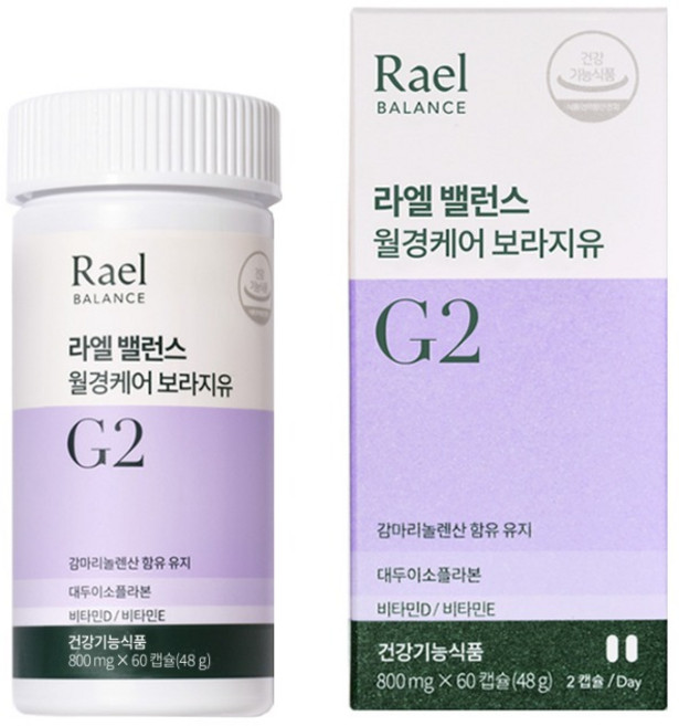 Rael 밸런스 월경케어 보라지유 48g, 1개, 60정