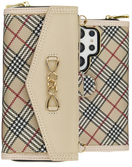 에스엠씨 리오라 체크 월렛 다이어리형 휴대폰 지갑 케이스