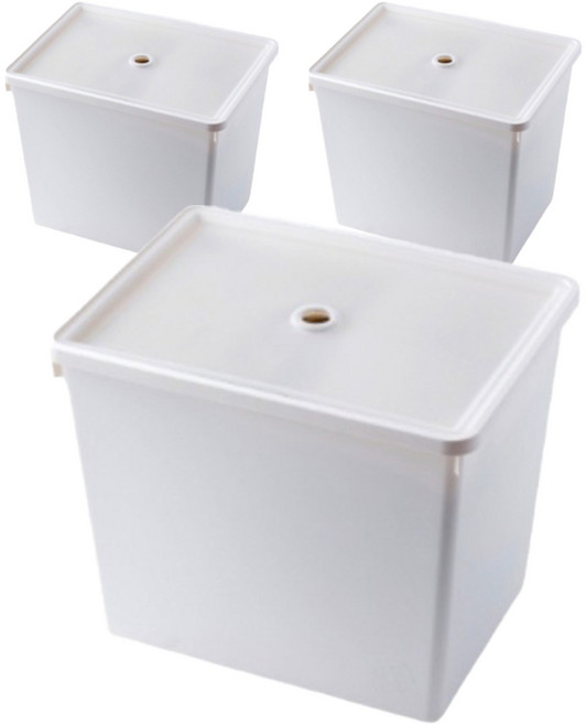 한샘 샘키즈 전용 박스 + 뚜껑 세트, 화이트 + 반투명, 대(395 x 295 x 323 mm), 3세트