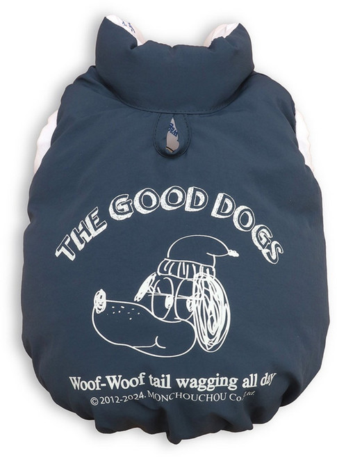 몽슈슈 강아지 보보 리버시블 자켓, 네이비, 1개