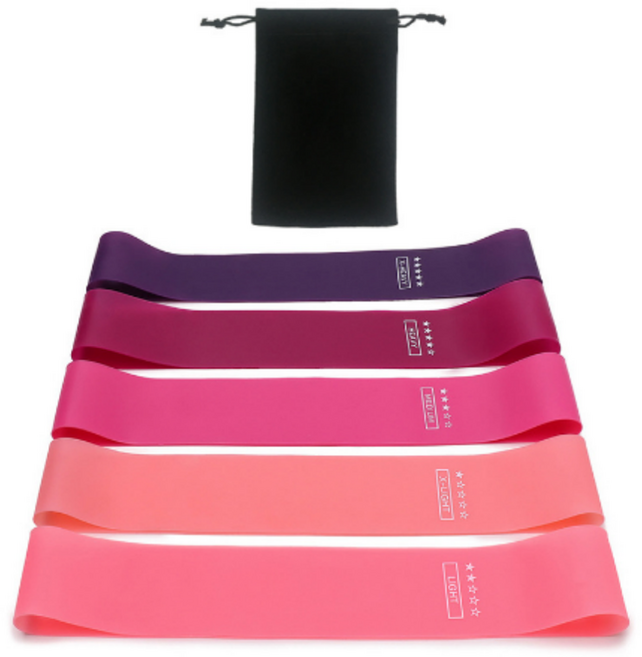 던핏 라텍스 루프밴드 5종 세트, 혼합색상, 1세트